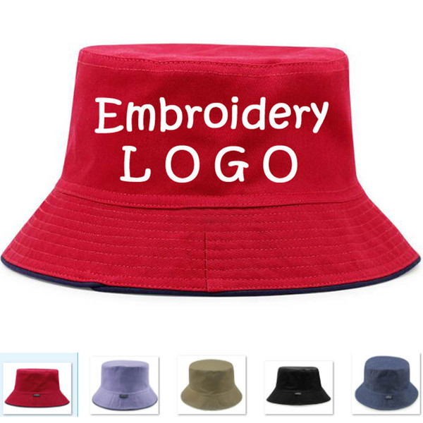 Wholesale Embroidery Custom Fishing men Hats Adult Bucket Hat With Windproof rope Men Bucket Women Travel Sun Caps Casual Custom Your LOGO