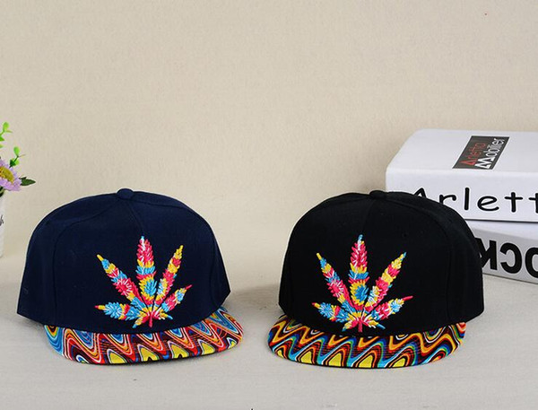 Colour Cannabina maple leaf hat Ping hip hop along the hat man women maple leaf hip-hop dance baseball cap