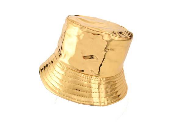 Hip Hop Hat Waterproof bucket rain hat Flat Brim PU leather and Polyester lining fast free shipping men hip hop costume kits