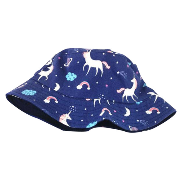High Quality Hat Ladies Double-sided Folding Hat Spring And Summer Outdoor Versatile Unicorn Basin Cap
