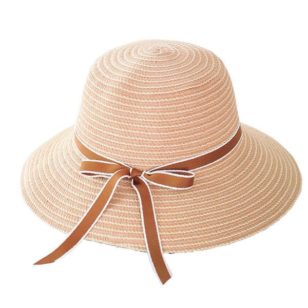 Fashion Beach Hats for Women Summer Straw Cap Flower Sun Visor Hat Girls Travel Hats Natural Wide Brim Fisherman Sunhat