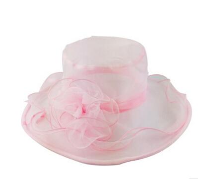 Beach Hat Sombrero Summer Style Fashion Women Girl Kentucky Derby Wide Brim Wedding Church Sea Beach Sun cap Retro flower hat grenadine cap