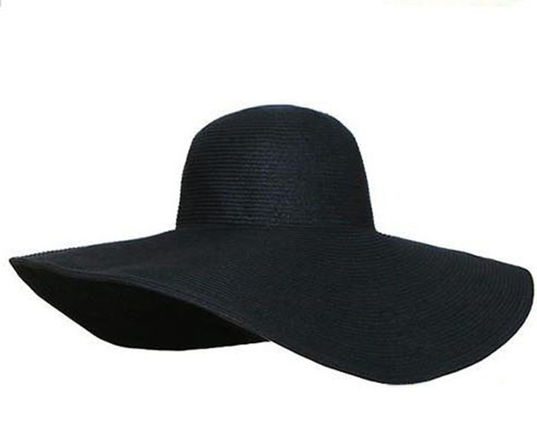 Women's white hat summer black oversized sunbonnet beach cap women's strawhat sun hat summer hat