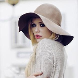 Women's Foldable Elegant Hats 10 Colors 2017 Women Woolen Beach Hats British Style Summer Wave Wide Brim Vintage Bowknot Ladies Sun Hats