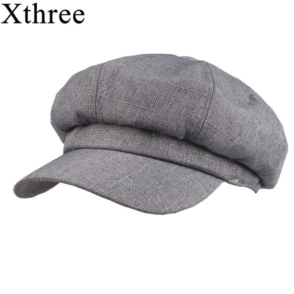wholesale Fashion solid cotton lined Newsboy Caps for Women Spring Summer Hats Felt Cap Winter Ladies Beret Cap