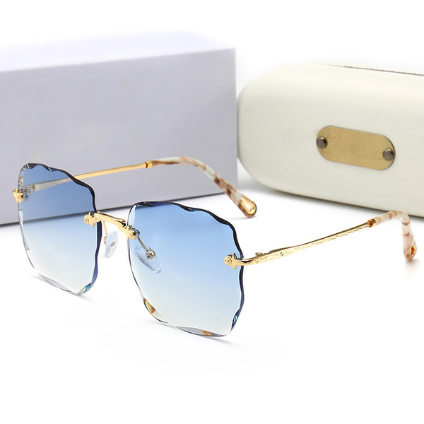 Summer style 2019 New Fashion Designer Women Sunglasses Square Frameless Popular Avant-garde High Quality UV400 Protection Eyewear K148