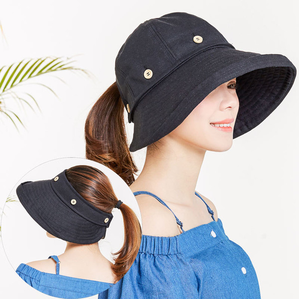 Women Reversible Sun Hat UV Protection Wide Brim Floppy Summer Visor