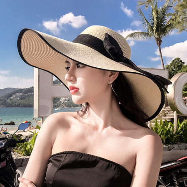 Big Side Beach Straw Hat Trend Women's Dome Designer Hat Summer Outdoor Fashion Designer Straw Hat Hot