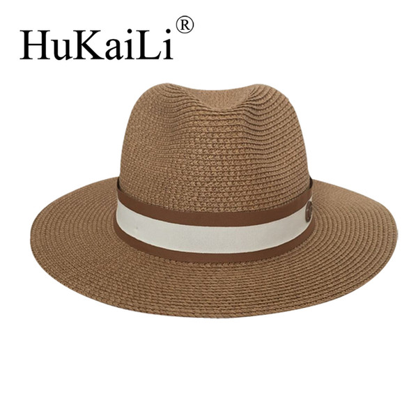 The spring/summer jazz straw hat Sun hat Breathable street travel joker bonnet