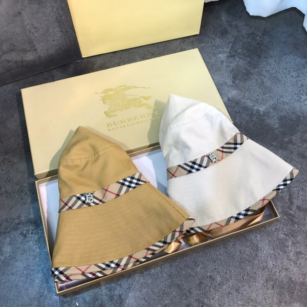 2019 Spring and summer new big eaves hats for women goddess high quality Light breathable Envelope plaidby