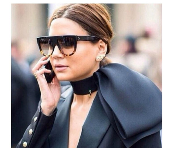 women Free shipping new vintage sunglass 41026 fashion sunglass women Popular designer big frame flap top oversized sunglasses leopard