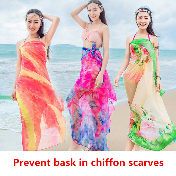 The new 24 Styles long scarf Chiffon Shawl scarves is prevented bask in beach towels amphibious pallium thin fabric CB099