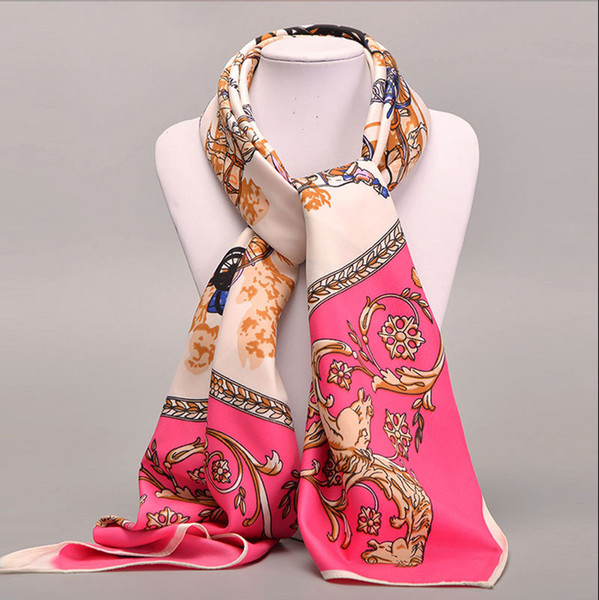 Stylish Lady Twill Square Silk Scarves Classic Horse Animal Painting Scarf Brand Quality 2016 Fashion Women Accessories 100*100cm