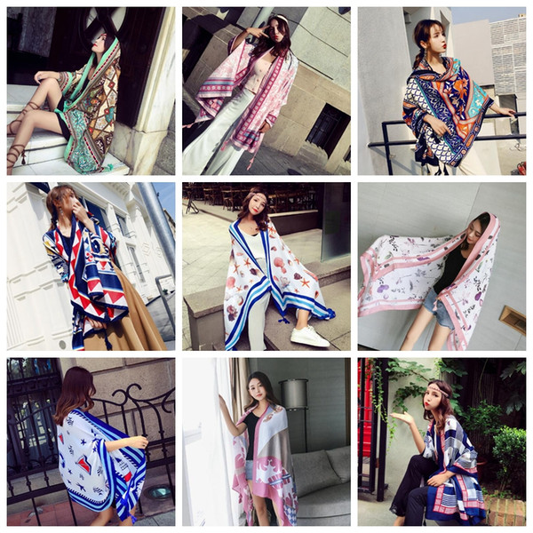 39colors Summer Ladies National Wind Travel Scarves Luxury Tassel Shawl Resort Beach Towel 180*100cm Air Conditioning GGA389 12PCS