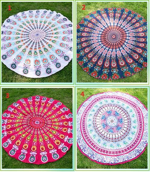 16 patterns Europe style Round Mandala Beach Towel Covers up Towels Printed Tapestry Hippy Boho Tablecloth Bohemian scarf Shawl Pashmina