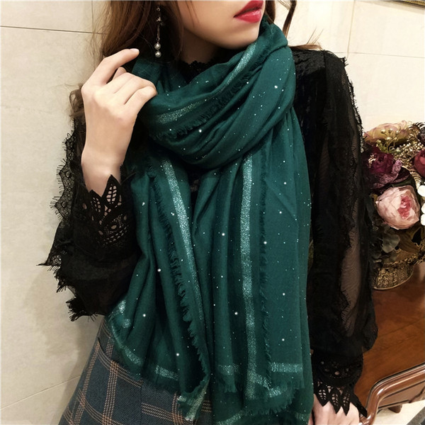 Fashion makes you more beautiful cashmere scarf for green spring summer beach sun protection shawl universal