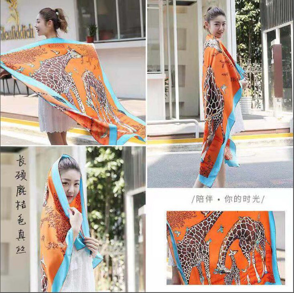 100% Silk Women's Scarves Shawl Wraps Scarf 135*135cm