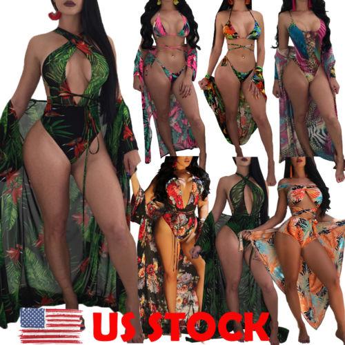 2019 Women Beachwear Summer Casual Bathing Cover Up Push Up Padded Bikini Swimsuit Swimwear