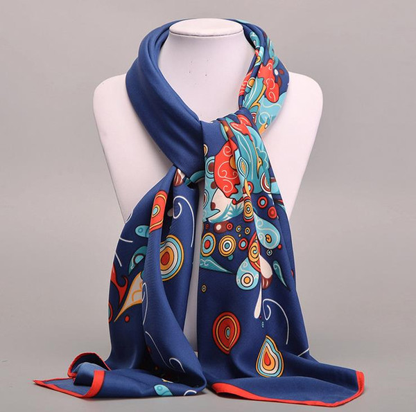 2016 Women Pure Silk Scarves Elegant Floral Painting Twill Square Scarves Luxury Quality Shawl Hot Women Accessories 100*100cm