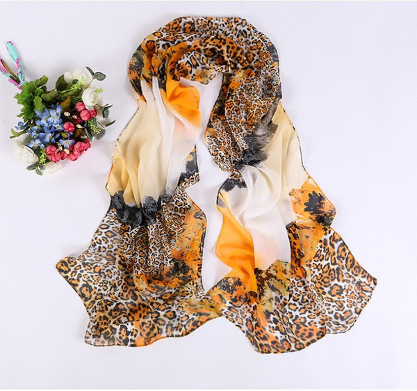 spring autumn and winter warm winter fashion ladies Chiffon Scarf Shawl scarves all-match leopard print sunshade women fashion sarongs