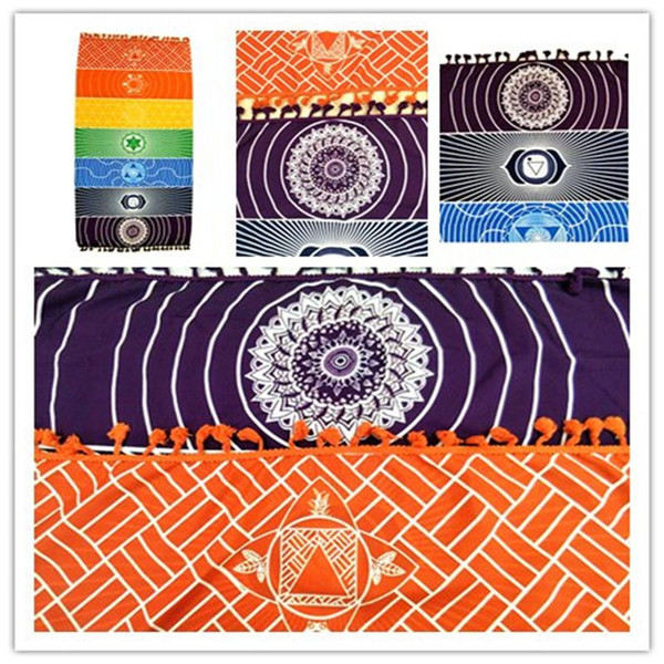 Beach Towel Elephant Tassel Rainbow Carpet Tapete Doormat Tapestry Indian Mandala Blankets Kitchen Bathroom Carpet free shipping