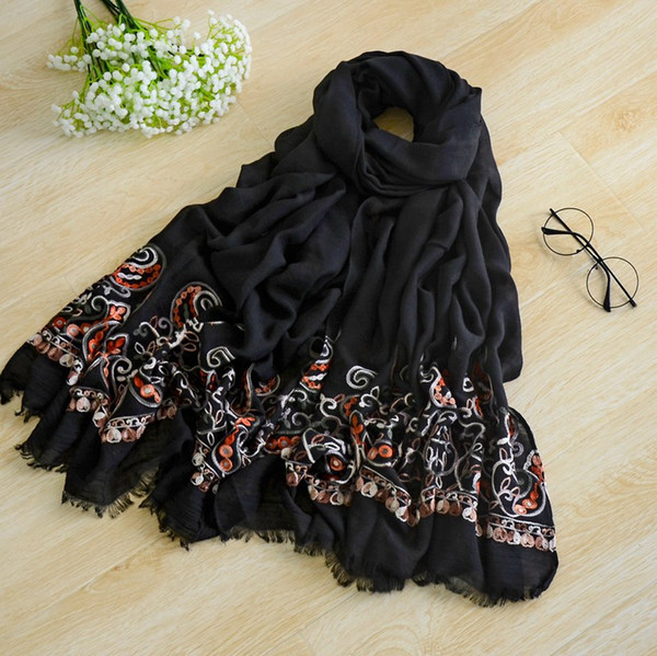 The New Arrival Scarves Cotton And Linen All-Match Long Size 90cm*180cm Multi Color Scarves Spring And Autumn