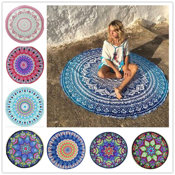 New round beach towel Europe and the United States wind napkin national wind shawl beach towel printing shawl CA173