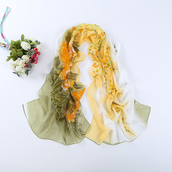 Spanish national style chiffon printed scarf female fashion all-match Europe countryside style beach beach towel female Shawl Scarf