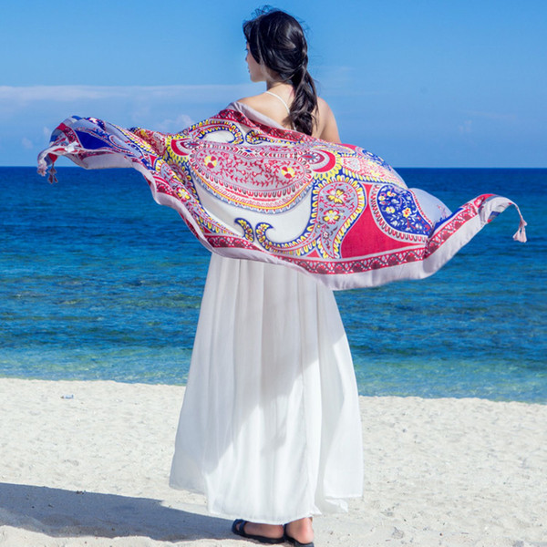 New fashion sarong Scarves Women Beach Towel Scarf Female Shawls Cape Beach Scarves Women Scarf Beach Cover Up Wrap Sarong 180*100 CM