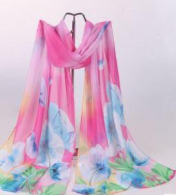 hot sale Ms 2018 new thin chiffon printing scarves female joker long decorative scarf beach towels fashion