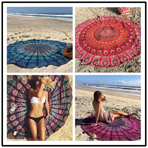 Wholesale Sarongs New 2017 Beach Summer Scarf Floral pattern style Large big size Classic restore shawl Round Beach towels Free shipping