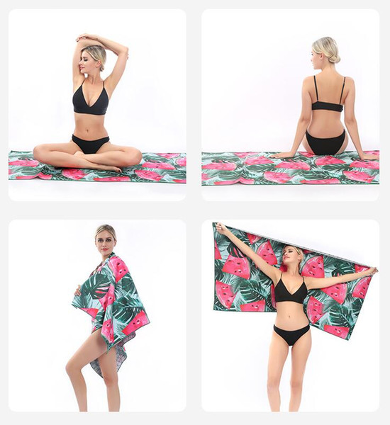 18 Designs beach towel wraps western style soft sarongs fruit printed scarf bath towel high quality yoga pad beach mat