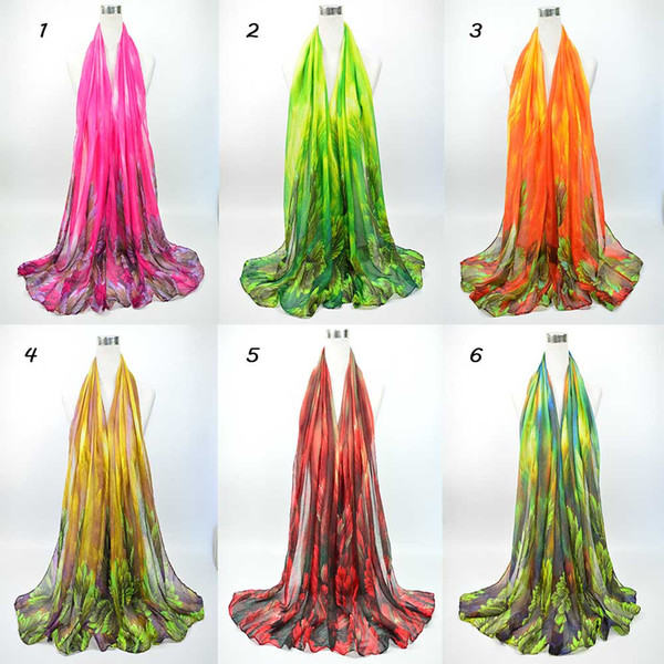 6 colors autumn & winter explosions ladies Bali yarn printing scarf coral flower fashion wild long silk scarf perennial spot wholesale