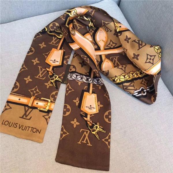 Hot womens headband Bag Scarf Fashion Classic 100% real silk Scarves fashion hair band high qualtiy head Scarf Drop shipping T889