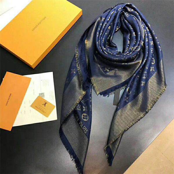 High Quality New Fashion Designer brand Scarf wool silk Cashmere women scarves square Shawl size 140x140cm