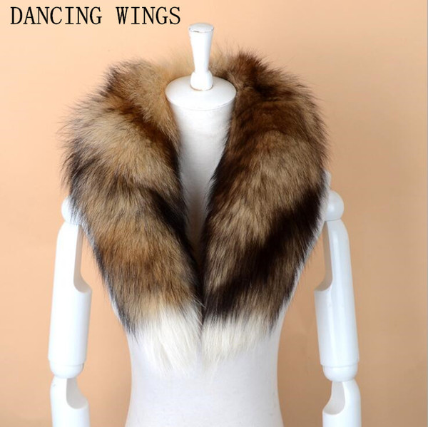 Men Women Genuine Fox Fur Scarf 100% Real Natural Fox Fur Collar Scarves Wraps Good Quality Ring Muffler