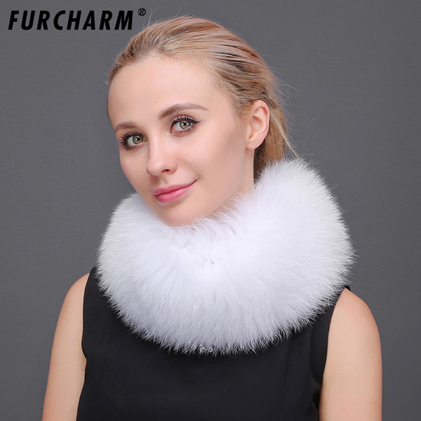 Real Fox Fur Women Headband Scarf Warm Ear Protecter Headgear Autumn Winter Neckerchief Fashion Women Knitted Fur Headwarps