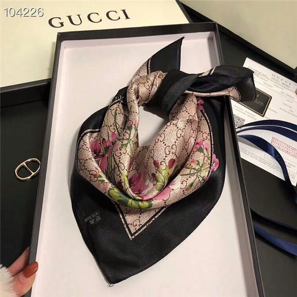 Fashionable and beautiful women multi-functional small square scarf letters flower design scarf size 50*50cm scarf