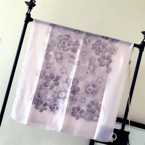 New Arrival Flowers Women Scarf Brand Designer Silk Pashmina Shawl High Quality Charming Scarf Wrap for Ladies Girls Luxury Silk Scarves