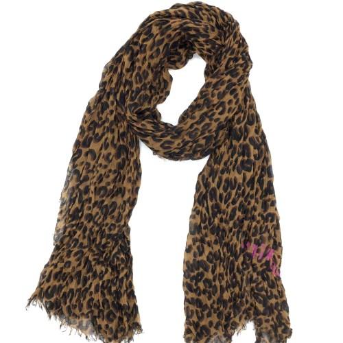 Big sale Autumn and winter classic print leopard pattern cotton material creasing Ms. Scarf big size 200cm -130cm