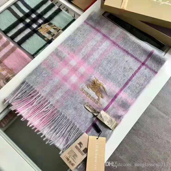 Unisex Cashmere Luxury Brand Scarf women and men Brand Scarves brand long Plaid pattern design Scarf women Shawls size 180x35cm