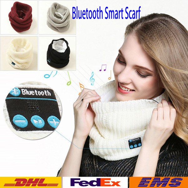 Bluetooth Smart Scarf Wireless Bluetooth Scarf Music Knitted Scarf collar Headset Headphone Speaker Mic for phone Headphone 5 colors WX-S08