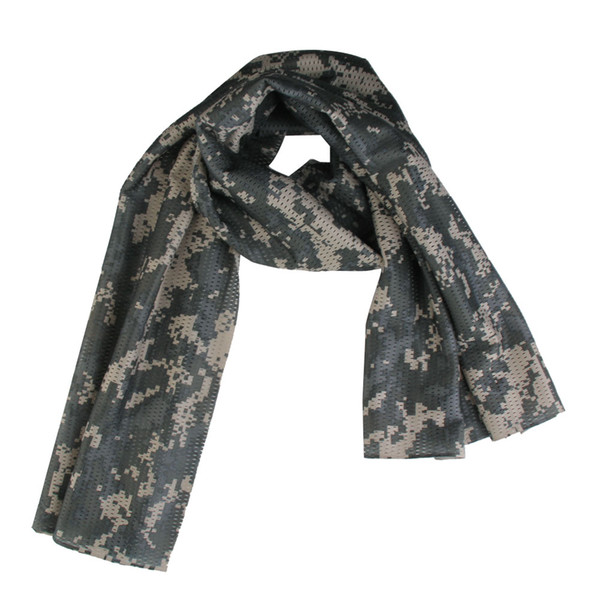 New Fashion Adult Men Tactical Scarf CaMesh Scarf Jungle Muffler Breathable Headband Tactical LB