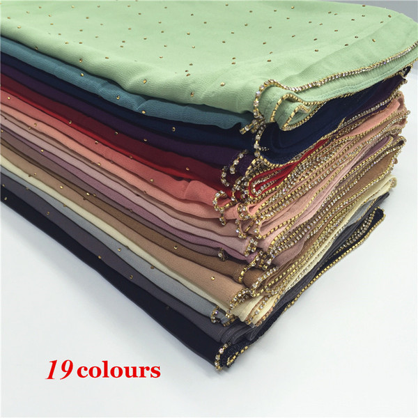 2017 new design high quality plain bubble beads chiffon solid color shawls hijab muslim luxury scarves/scarf fast shipping free