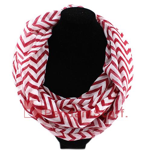 New Design Wave Chevron Infinity Scarf Women's Chiffion Double Cricle Ring Scarf Loop Scarf 6 Colors Available, Free Shipping, SC0048