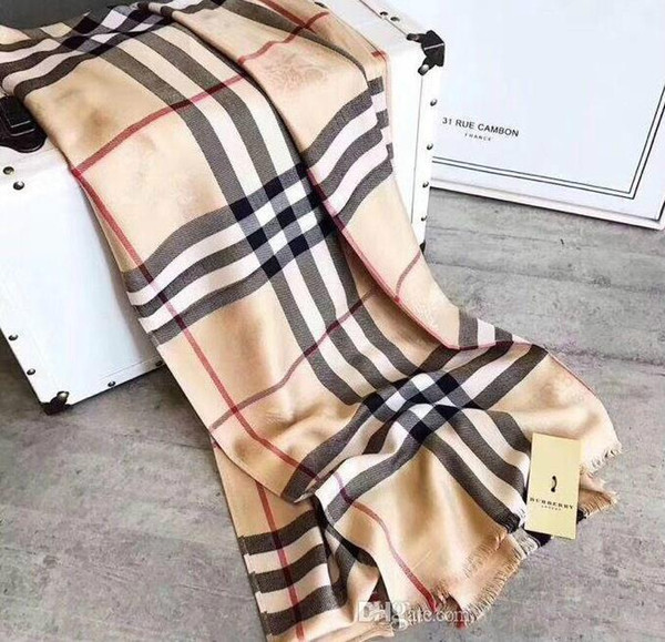 Luxury Winter Cashmere Scarf Pashmina For Women Brand Designer Mens warm Plaid Scarf Fashion Women imitate Cashmere Wool Scarves 180x70cm