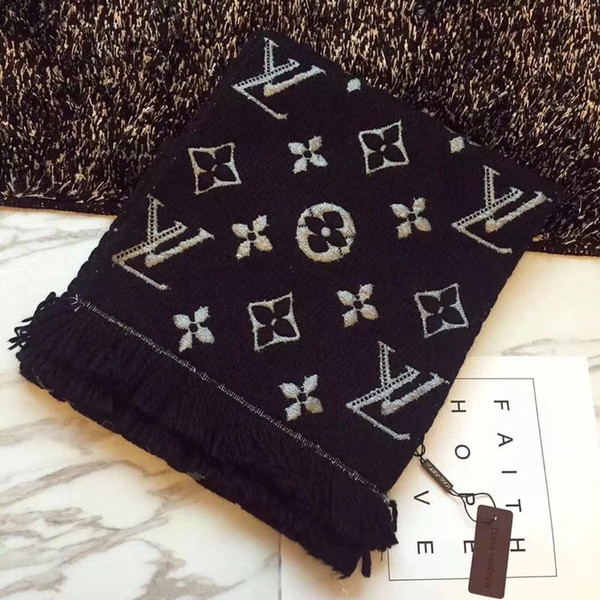 Hot sale Scarf For Women Brand colour Design long womans Shawl high qualtiy wool Cashmere Scarves for woman without box