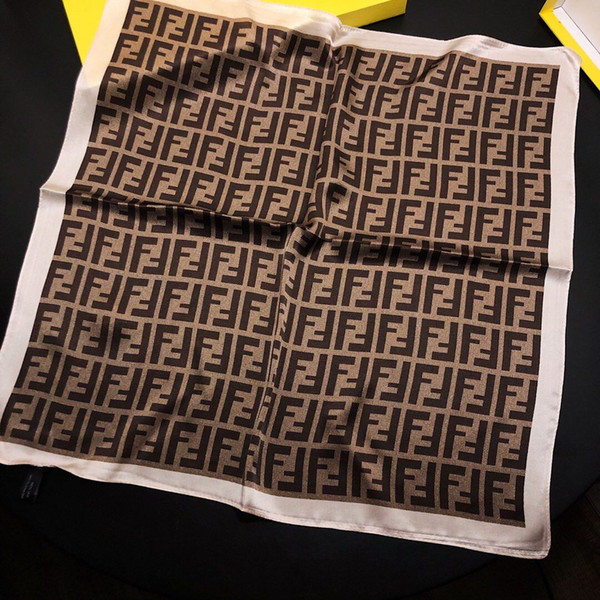 1pcs ff bag headbands 50cm*50cm ff letters style scarfs brand silk scarfs for ladies rings headbands Wrist strap multi-purpose headbands