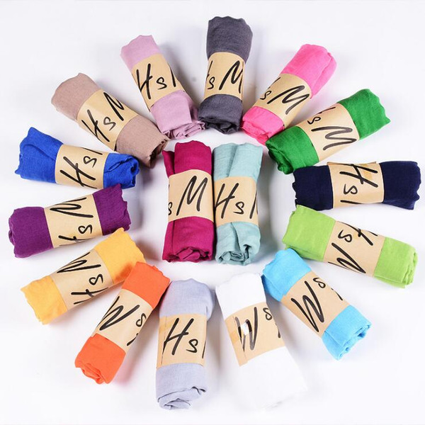 New Solid Color Cotton Scarf Autumn And Winter Monochrome Solid Color Women Scarf Shawl Warm Scarf Gifts Wholesale D0538