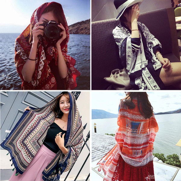 11 Colors Plaids Infinity Scarves Grid Loop Scarf Blankets Women Tartan Oversized Shawl Lattice Wraps Fringed Cotton Pashmina 170*90cm mk715